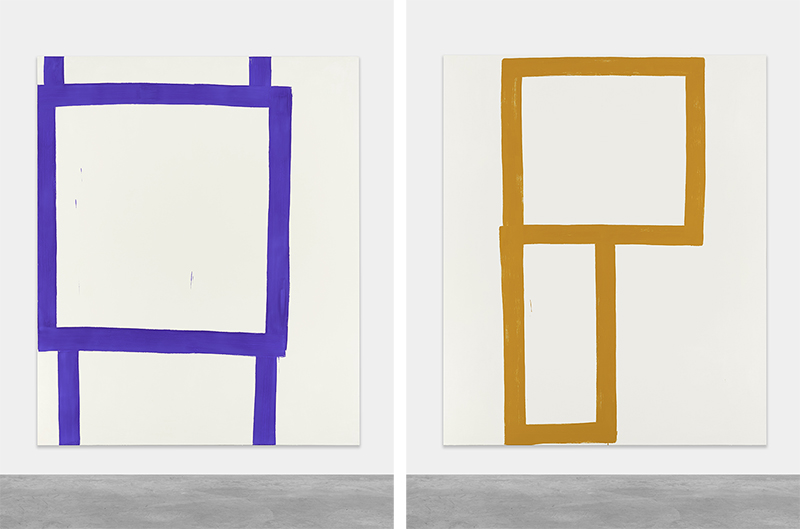 Left: Beth Letain, Bermuda Triangle, 2017, Painting - Oil on canvas, 230 x 190 cm, Photo: Matthias Kolb, Courtesy Peres Projects-Berlin. Right: Beth Letain, Jughead, 2017, Painting - Oil on canvas, 230 x 190 cm, Photo: Matthias Kolb, Courtesy Peres Projects-Berlin