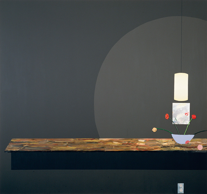Laura Owens, Untitled, 1997, Acrylic and oil on canvas, 198.1 x 213.4 cm, Mima and César Reyes Collection-Puerto Rico, © Laura Owens