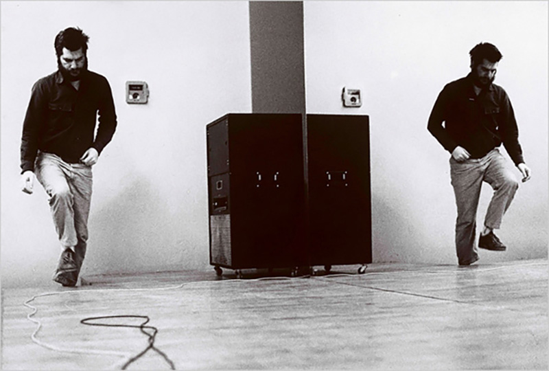Dan Graham, Performer / Audience / Mirror, 1975, Single channel black and white video with sound, © Dan Graham, Courtesy Lisson Gallery