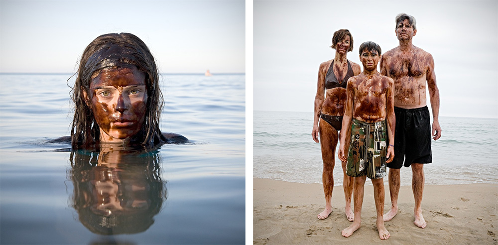 Left & Right: Jane Fulton Alt, from the series Crude Awakening, which highlights the hazards of oil spills, the right to clean water and climate change, www.janefultonalt.com/crude-awakening, Courtesy the artist and Haus der Kulturen der Welt (HKW)