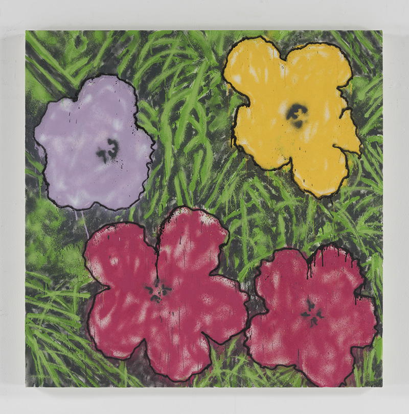 MADSAKI, Untitled (TBC - Warhol small), 2017, Acrylic and aerosol on canvas (TBC), 100 x 100 cm, Courtesy Perrotin
