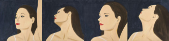 Alex Katz, Laura 2, 2017, Oil on linen, 121,9 x 487,7 cm, © Alex Katz, Bildrecht, Wien 2017, Photo: Paul Takeuch, Courtesy Galerie Thaddaeus Ropac London/Paris/Salzburg