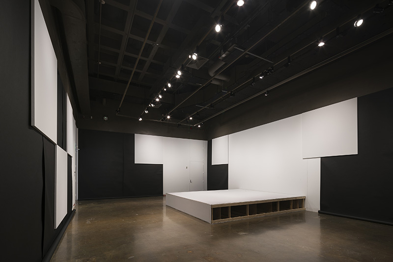 Heimo Zobernig, Chess Painting, Installation View at MIT List Visual Arts Center, 2017, Photo: Peter Harris