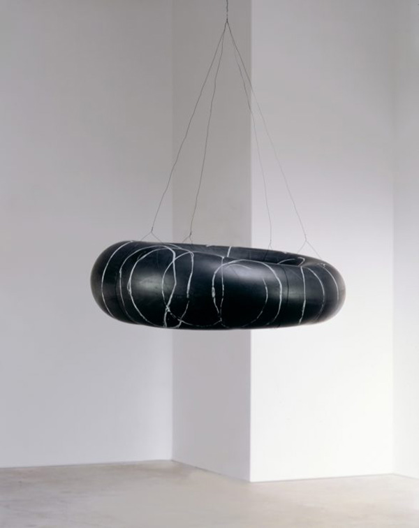 Al Taylor, X-Ray Tube, 1995, Inflated rubber inner tube with metal valve, grease crayon, and plastic coated wire, The Estate of Al Taylor, Courtesy David Zwirner-New York/London, The High Museum of Art Archive