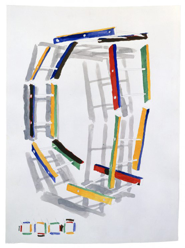 Al Taylor, No title, 1988, Pencil, watercolor, and ink on paper, Collection Aaron & Barbara Levine- Washington D.C., The High Museum of Art Archive