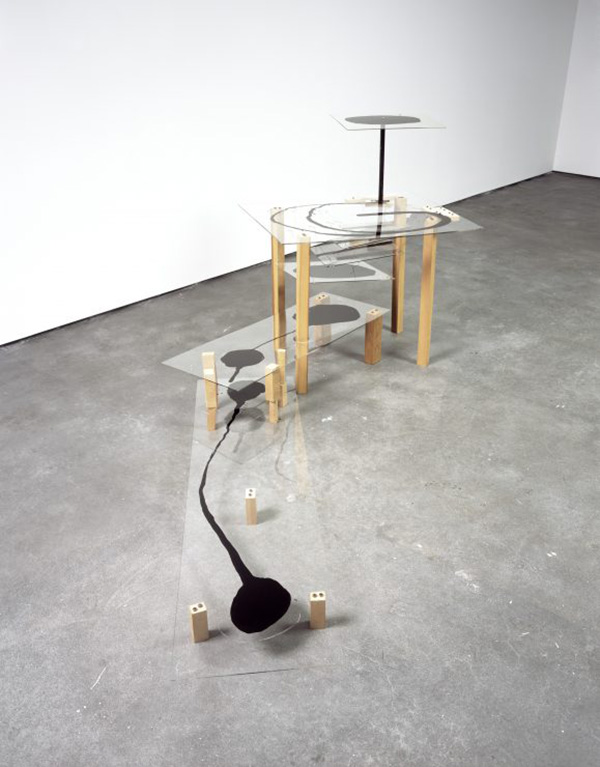 Al Taylor, Black Piece (for Étienne Jules Marey), 1990, Plexiglass, enamel paint, china marker grease pencil, wood, and wire, The Estate of Al Taylor, Courtesy David Zwirner-New York/London, The High Museum of Art Archive