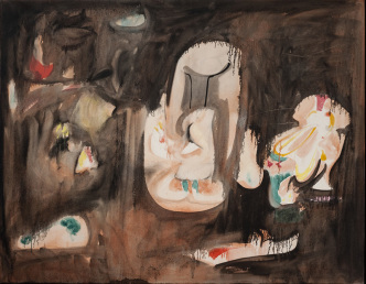 Arshile Gorky, Pastoral, ca. 1947, Oil and pencil on canvas, 112.1 x 142.2 cm, © 2017 The Arshile Gorky Foundation / Artists Rights Society (ARS)-New York, Photo: Constance Mensh for the Philadelphia Museum of Art