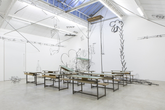View of the exhibition «ABETARE (Fluturat)», kamel mennour (6 rue du Pont de Lodi), Paris, 2017-2018, © Petrit Halilaj, Photo: archives kamel mennour, Courtesy the artist and kamel mennour Paris/London