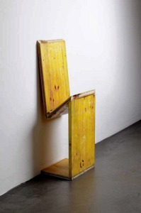 Erik van Lieshout, Zigzagstoel, 2009-Multiplex, 85.5 x 30 x 23.5 cm, Collection Centraal Museum, Utrecht, Purchase 2010, Image & copyrights CMU/ Ernst Moritz 2010