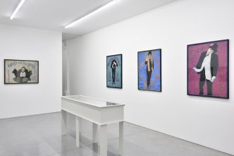 Exhibition view: Christian Boltanski-Saynètes Comiques, Librairie Marian Goodman, 2017, Marian Goodman Gallery Archive