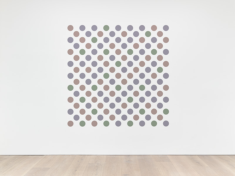 Bridget Riley, Measure for Measure 7, 2016, Graphite and acrylic on plaster wall, 238 x 238 cm, © Bridget Riley 2017, all rights reserved. Courtesy David Zwirner-New York/London