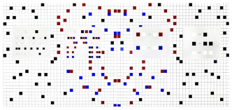 Catherine Christer Hennix, Algebra w/ Domains, acrylic paint on canvas, 1973-199, dyptich, total dimensions 200 x 500 cm, Courtesy Stedelijk Museum