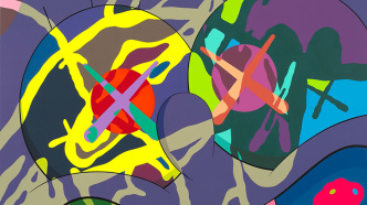 KAWS, Untitled, 2017, Acrylic on canvas 183 x 305 cm, Photo: Farzad_Owrang / Courtesy Perrotin Gallery