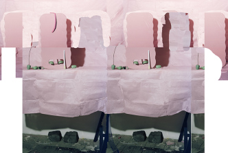 Lucas Blalock, Olives and Ham, 2015-2017, Archival Inkjet-Print, Unique, 33 x 47 cm, © Lucas Blalock, Courtesy Galerie Eva Presenhuber