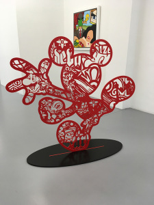 Speedy Graphito, Big Red Mickey, 2017, Sculpture, 130 x 146 x 50 cm, Galerie Polaris, Art Paris Art Fair 2018 Archive