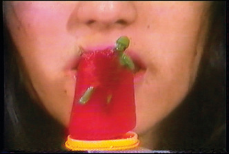 Gloria Camiruaga, Popsicles, 1982–84, Video, color, sound; 6:00 min, Museo de Arte Contemporáneo (MAC), Facultad de Artes Universidad de Chile, © Gloria Camiruaga, Courtesy Brooklyn Museum