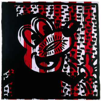 Keith Haring, Mickey Mouse, 1981, Oil on canvas, 127 x 127 cm