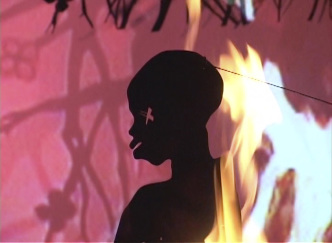 Kara Walker, Fall Frum Grace, Miss Pipi's Blue Tale (Film Still), 2011, Video (color, sound), © Kara Walker, Courtesy Sprüth Magers and Sikkema Jenkins & Co.