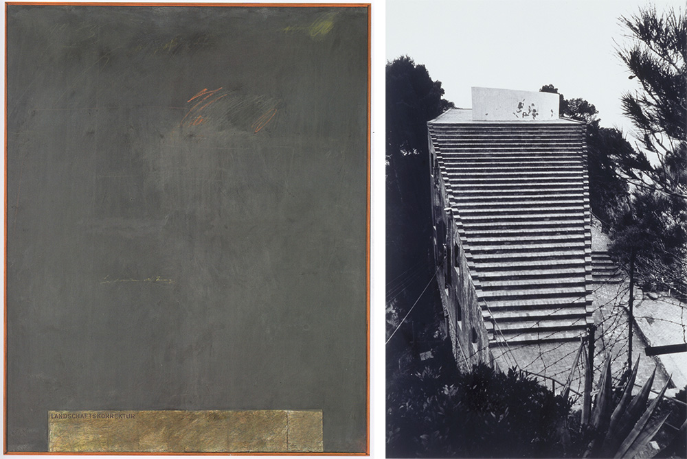 Left: Günther Förg, Untitled, 1973, © Speck Collection-Cologne. Right: Günther Förg, Italian photography, 1982-1992, Collection Stedelijk Museum-Amsterdam, ©Estate Günther Förg, Suisse c/o Pictoright Amsterdam 2017