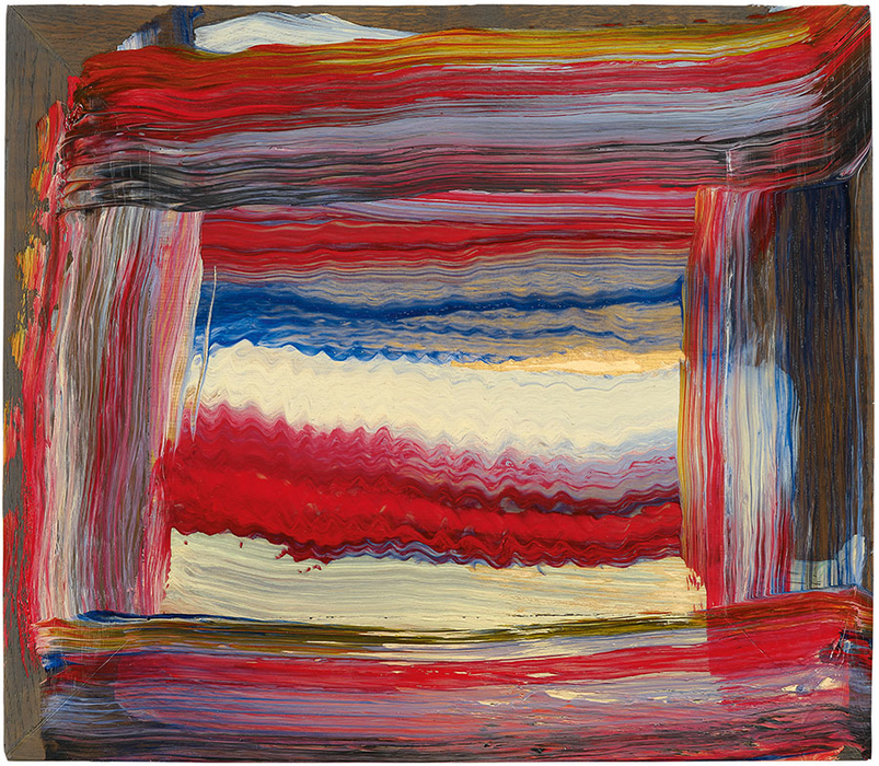 Howard Hodgkin, Knitting Pattern, 2015-16, Oil on wood, 33.7 × 38.7 cm, © Howard Hodgkin Estate, Photo: Prudence Cuming AssociatesHoward Hodgkin, Knitting Pattern, 2015-16, Oil on wood, 33.7 × 38.7 cm, © Howard Hodgkin Estate, Photo: Prudence Cuming Associates