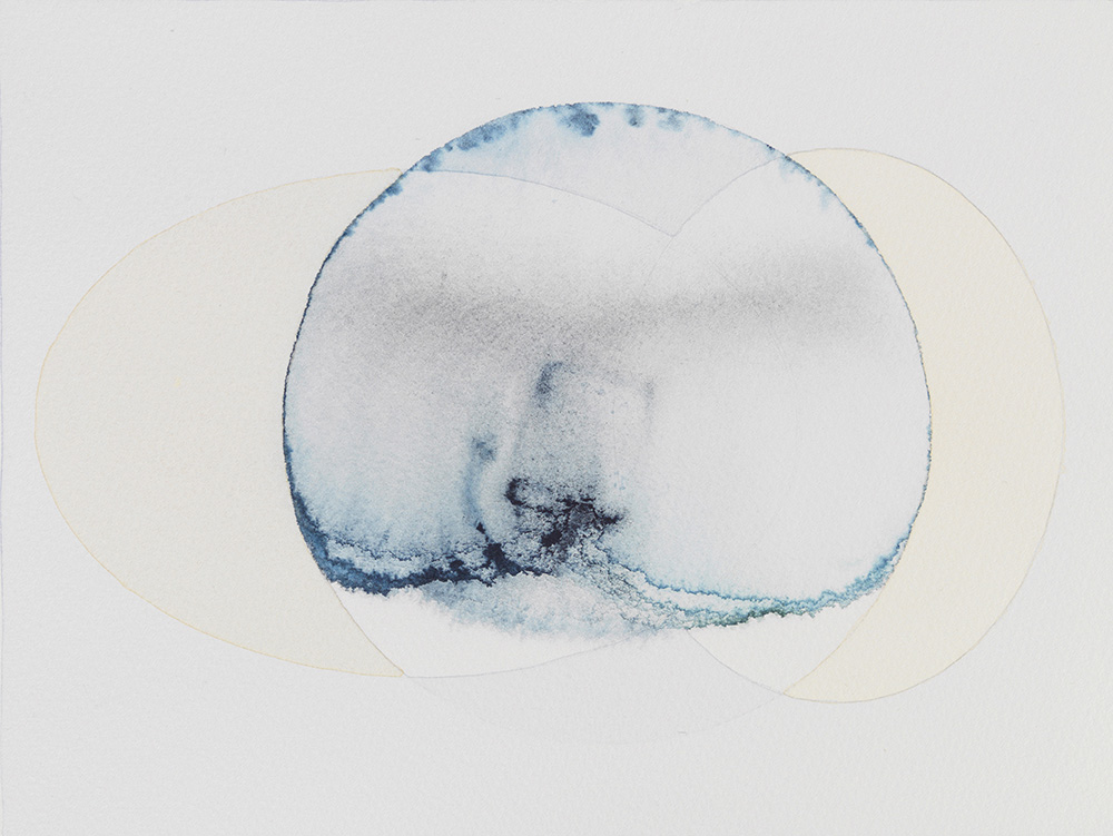 Olafur Eliasson, Spheres of power and care, 2016, Watercolour, Indian ink and pencil on paper, 40.3 x 47.5 cm, Unique, Photo: Jens Ziehe, Staatliche Graphische Sammlung München, permanent loan from the Vereinigung der Freunde der Staatlichen Graphischen Sammlung München, © 2016 Olafur Eliasson