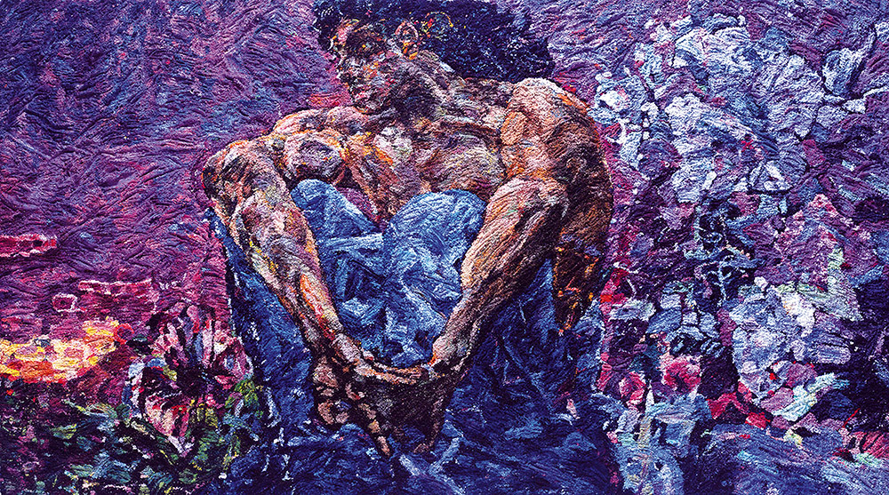 Vic Muniz, Demon, after Mikhail Vrubel (Pictures of Pigment), 2007, Framed chromogenic print mounted on aluminum, 167.6 x 302.3 cm, Courtesy Gary Tatintsian Gallery and Vic Muniz’s studio