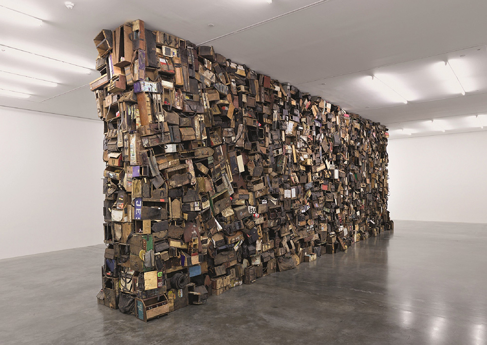 Ibrahim Mahama, Non-Orientable Nkansa II, 2017 Mixed media, White Cube, © Art Basel
