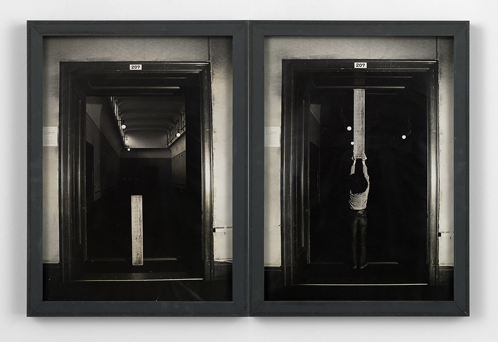 Keiji Uematsu, Vertical Position, 1973, Two vintage gelatin silver prints, Each: 48.2 x 35.8 cm, Edition 1 of 2, Courtesy Simon Lee Gallery