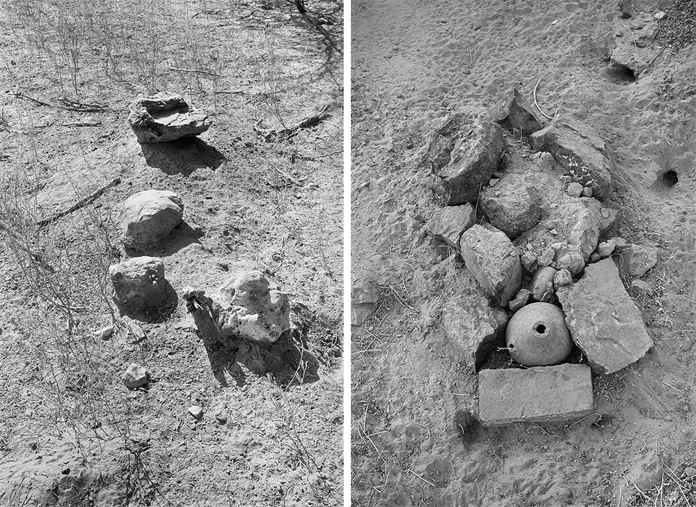 L&R: Gauri Gill, Untitled from Traces, 1999 – ongoing, Silver gelatin print, © Gauri Gill, Courtesy the artist and Museum Tinguely