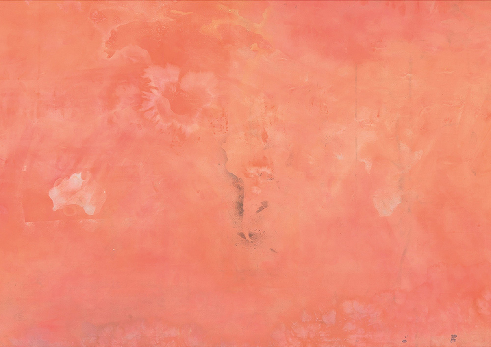 Frank Bowling, False Start, 1970, Acrylic and spray paint on canvas, 534.0 × 223.0 cm, Alexander Gray Associates, © Art Basel