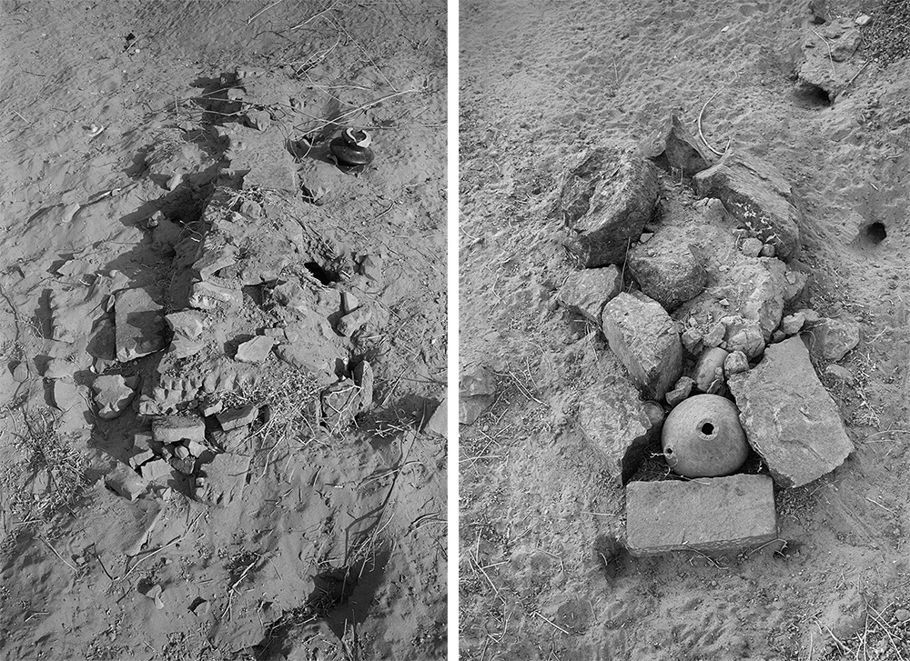 L&R: Gauri Gill, Untitled from Traces, 1999 – ongoing, Silver gelatin print, © Gauri Gill, Courtesy the artist and Museum Tinguely