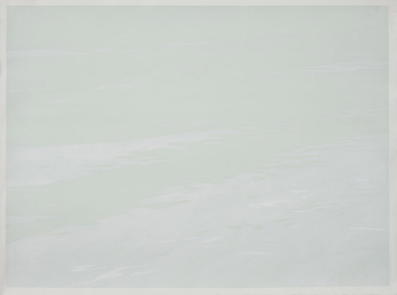 Cameron Martin, Untitled (water), 2001, Acrylic on paper, 57.2 x 76.8 cm, Courtesy the artist and Van Doren Waxter Gallery
