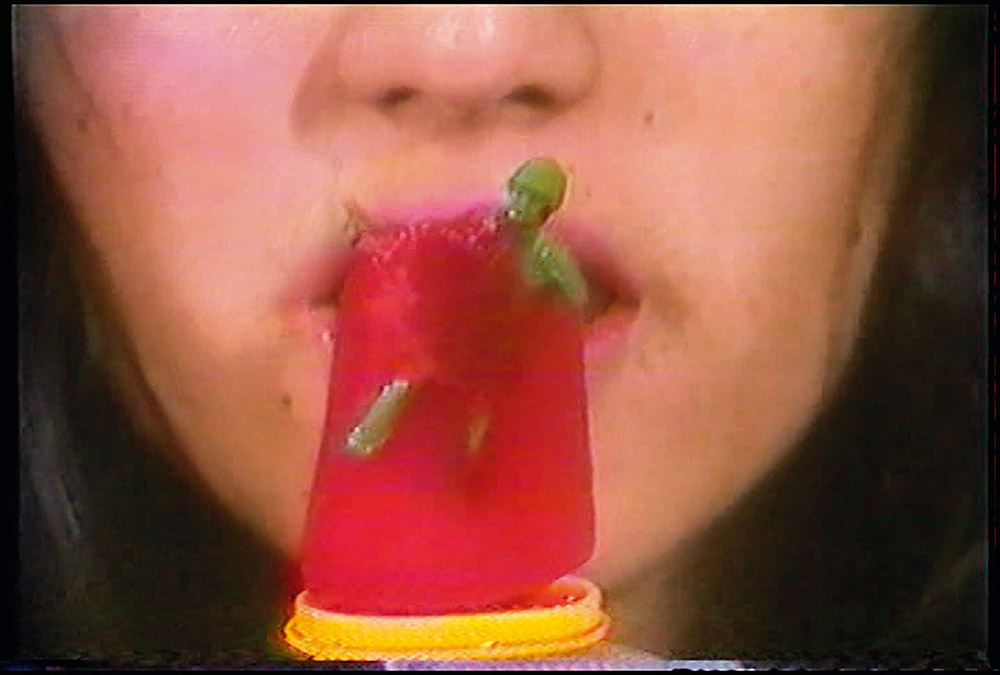 Gloria Camiruaga, Popsicles, 1982–84, Video, color, sound, 6:00 min, Museo de Arte Contemporáneo (MAC), Facultad de Artes Universidad de Chile, © Gloria Camiruaga, Courtesy of Pinacoteca de São Paulo