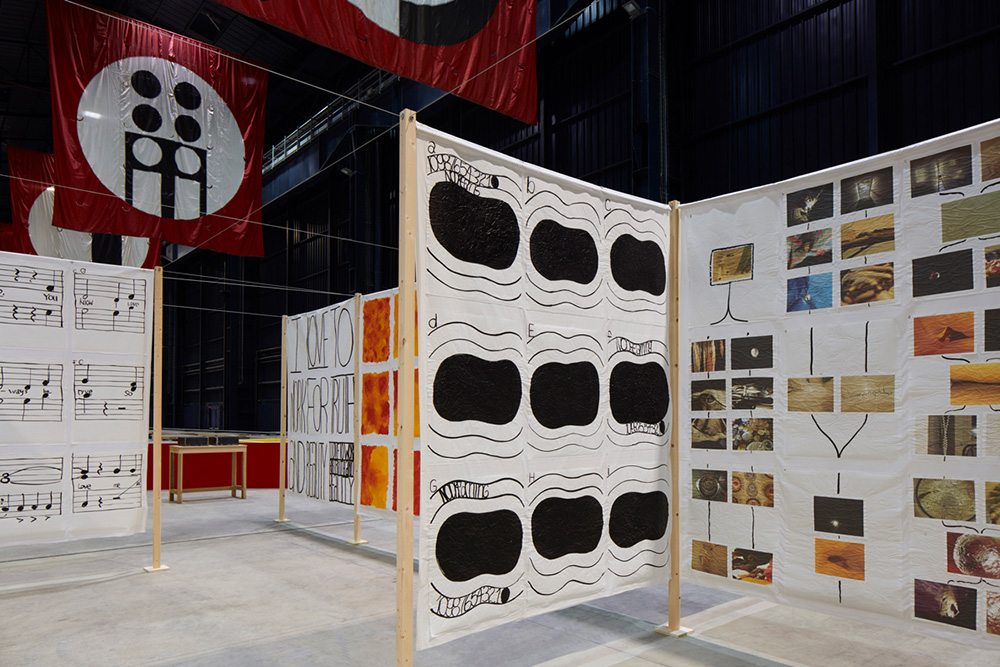 Exhibition view, Matt Mullican, The Feeling of Things, Pirelli HangarBicocca-Milan, 2018, Photo: Agostino Osio, Courtesy the Artist and Pirelli HangarBicocca
