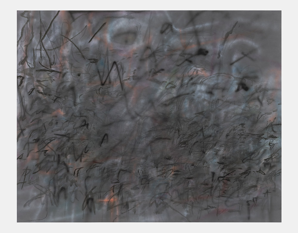 Julie Mehretu, Conjured Parts (Sekhmet), 2016, Ink and acrylic on canvas, 243,8 x 304,8 cm, Courtesy the artist and Fundación Botín