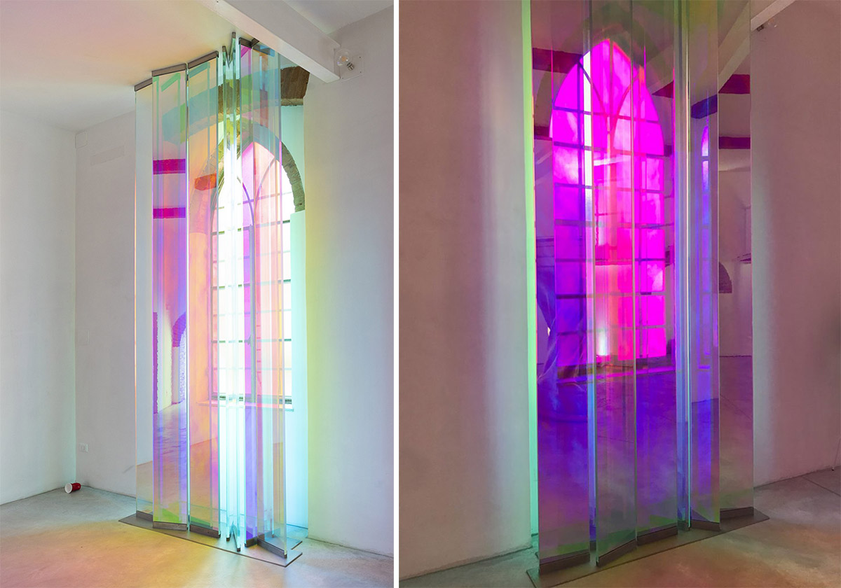 Left & Right: Paula Crown, Venetian Blinds, 2018, Installation view: Paula Crown-The Architecture of Memory, Studio Cannaregio-Venice, 2018, Courtesy of the artist