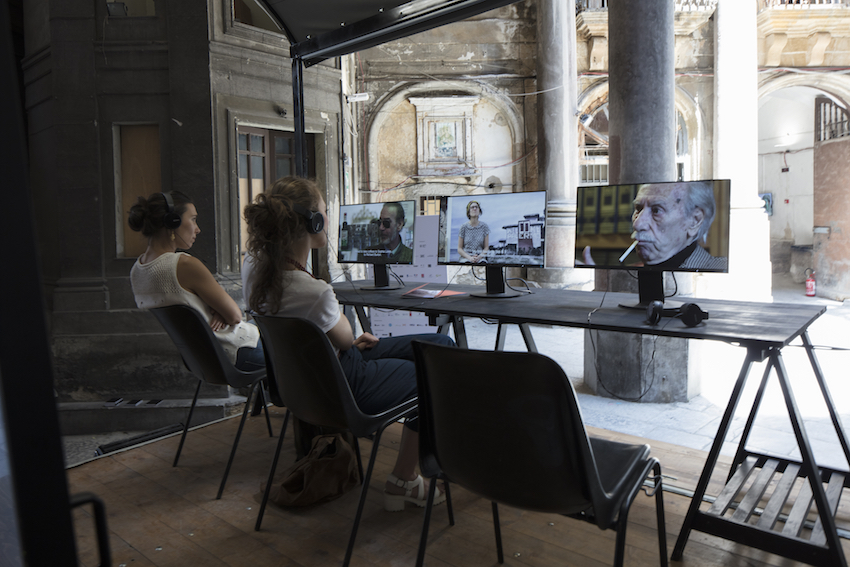 MASBEDO, Videomobile, 2018, Multichannel video installation, Installation view at manifesta12-Palermo, © & Courtesy MASBEDO