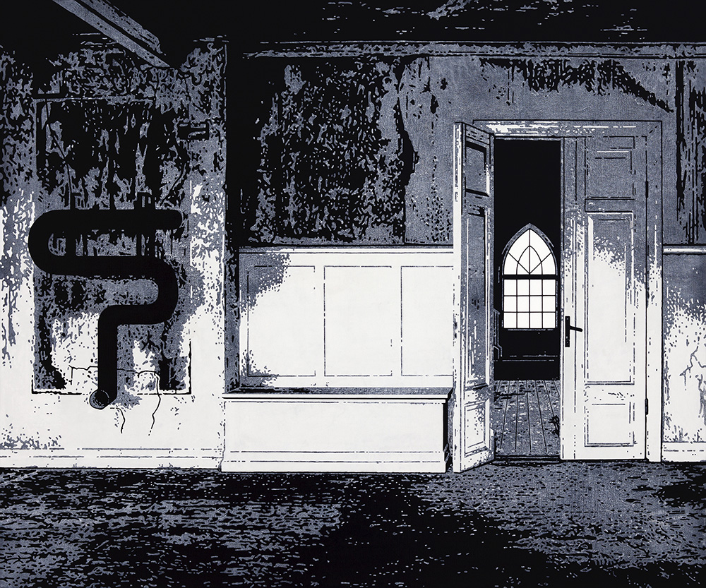 Henrik Samuelsson, Frozen Orbit 4:10 a.m., 2012-17, Mixed media on canvas, 180 x 216 cm, © Henrik Samuelsson, Courtesy the artist and Galerie Laurent Godin