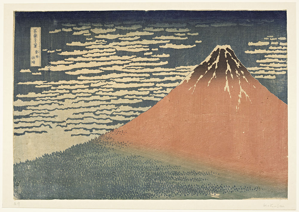 Katsushika Hokusai, South Wind, Clear Sky, from the series Thirty-Six Views of Mount Fuji, 1831–32, Print, Paris, Musée National des Arts Asiatiques – Guimet, © MNAAG, Paris, Dist. RMN-Grand Palais / Michel Urtado
