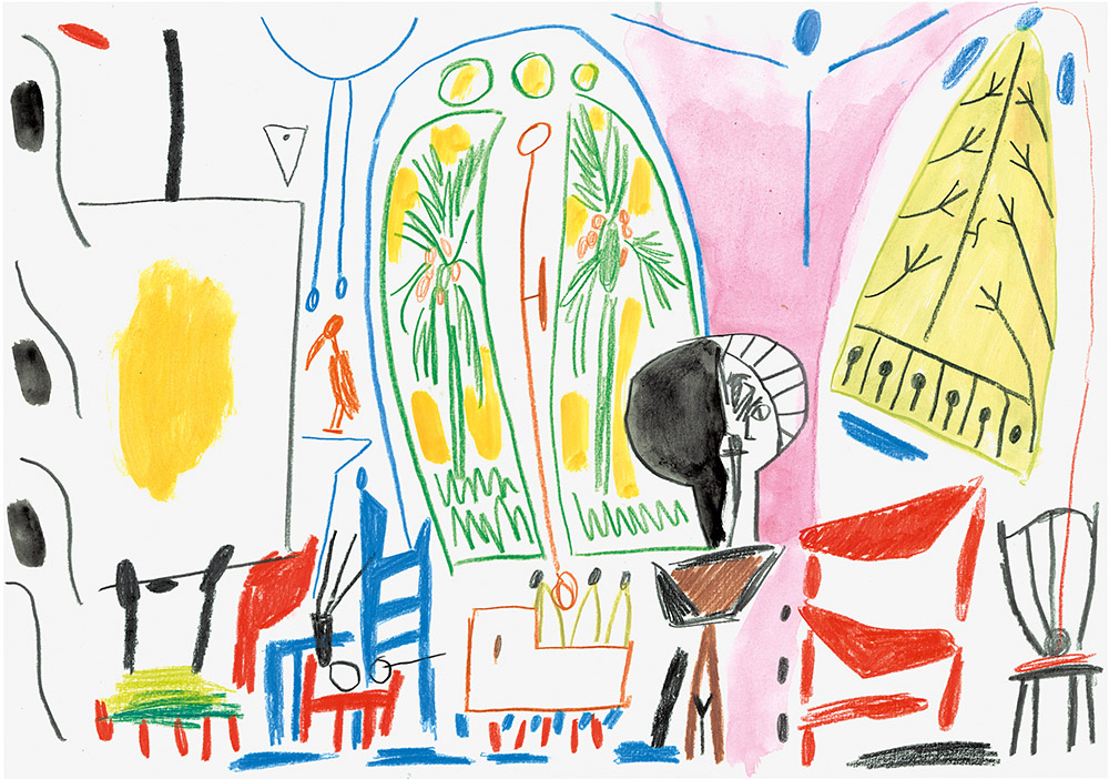 Marijn van Kreij, Drawing from the series “Untitled (Picasso, Le Carnet de La Californie, 1955)”, 2018, Courtesy andriesse eyck galerie-Amsterdam