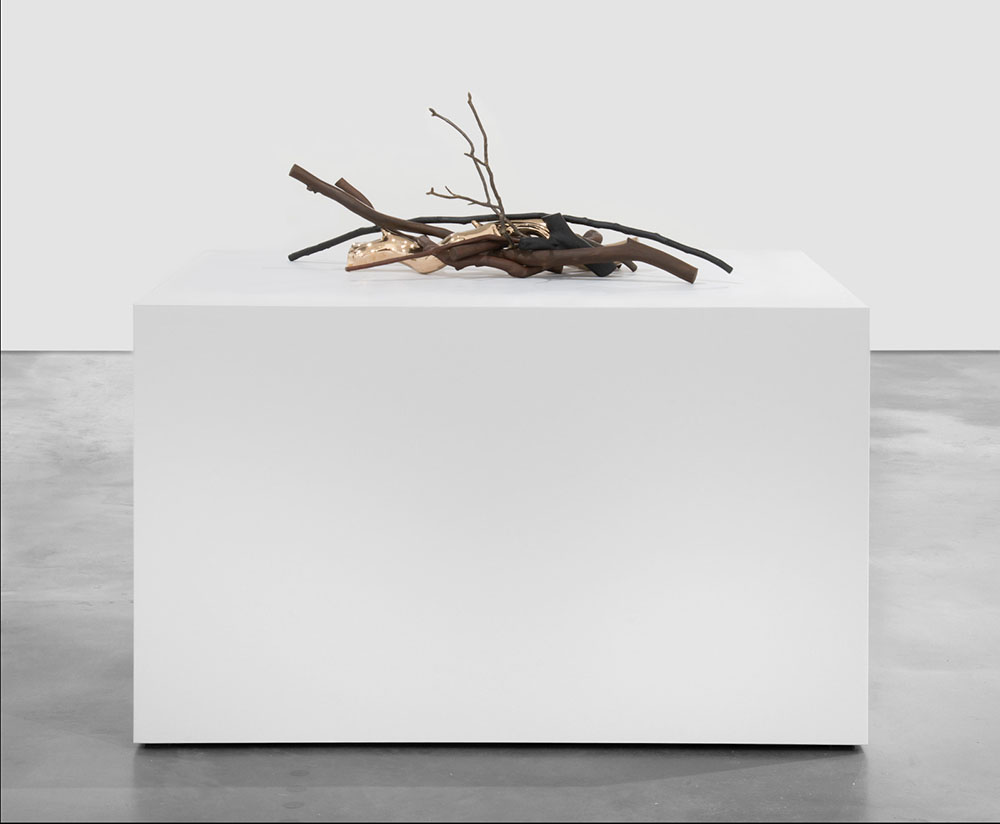 Sharon Lockhart, A Bundle and Five Variations: Bundle, Nine Bronze Sticks, 2018, Bronze, 35 x 93 x 58 cm, Courtesy the artist and Gladstone Gallery-New York and Brussels, Jan Mot-Brussels and neugerriemschneider