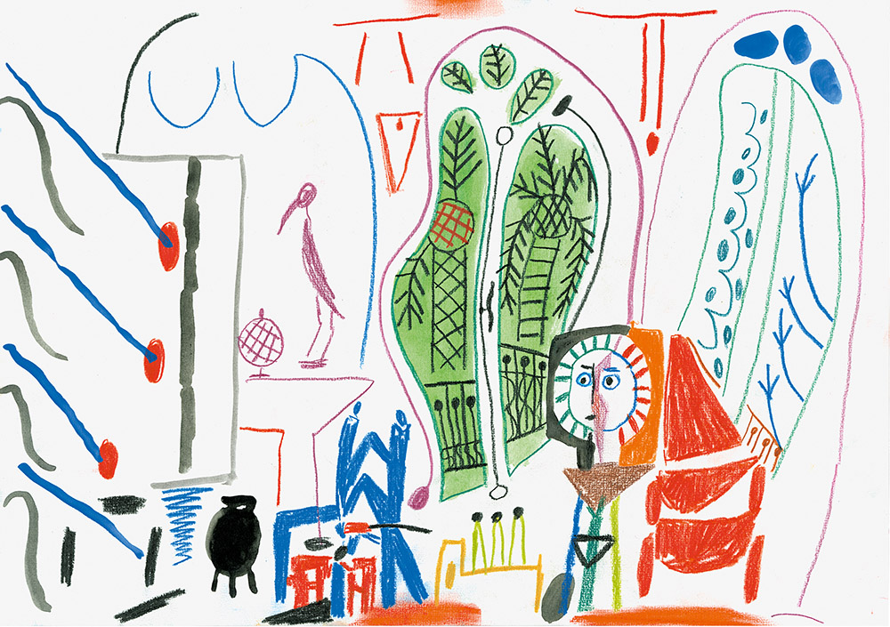 Marijn van Kreij, Drawing from the series “Untitled (Picasso, Le Carnet de La Californie, 1955)”, 2018, Courtesy andriesse eyck galerie-Amsterdam