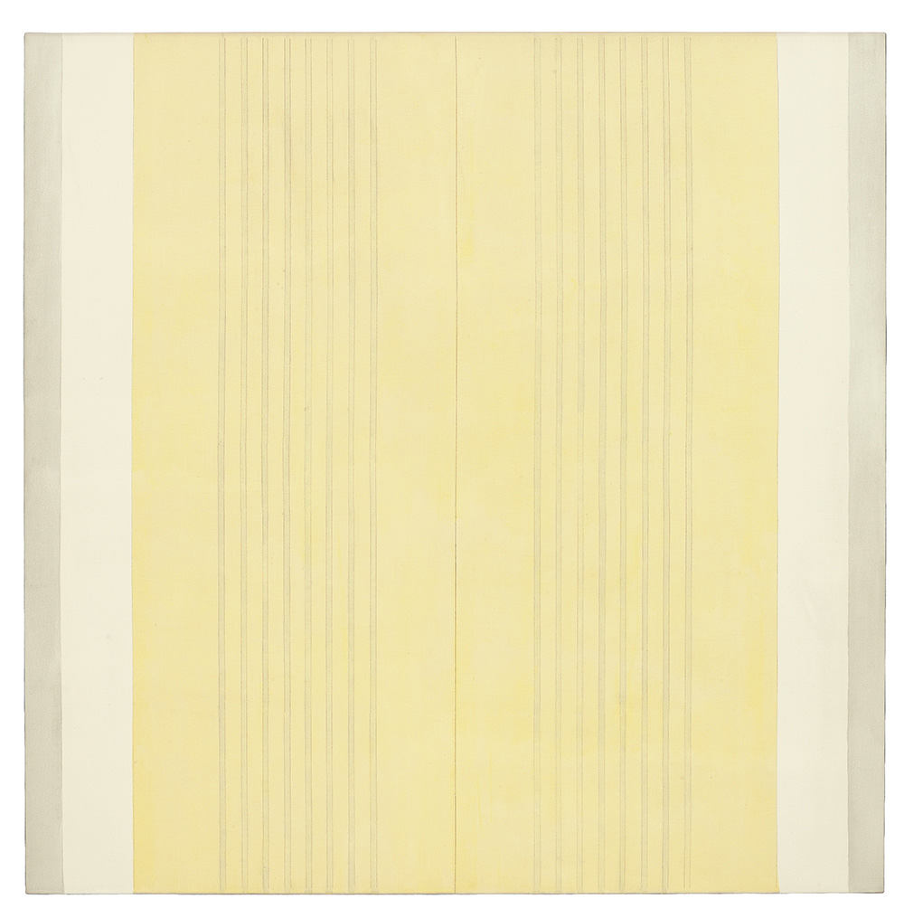Agnes Martin, Untitled #5, 2002, Acrylic and graphite on canvas, 152.4 cm x 152.4 cm, © 2018 Estate of Agnes Martin /Artists Rights Society (ARS)-New York