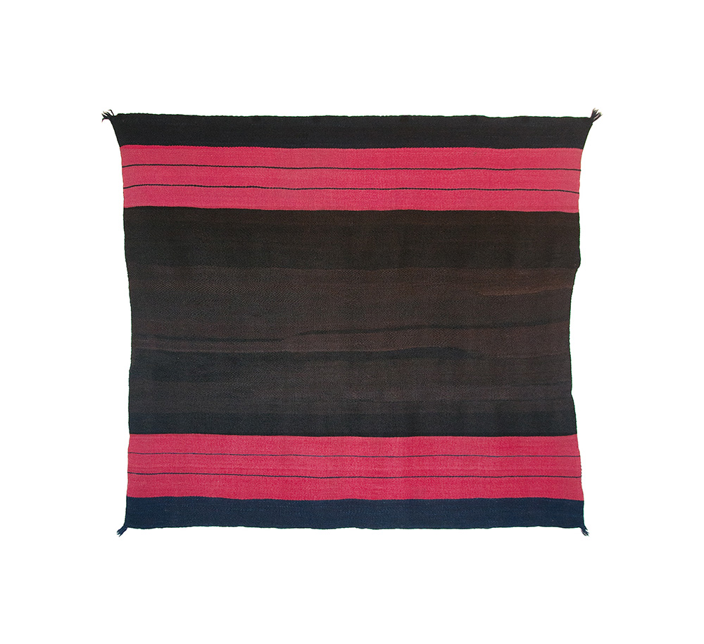 A Classic Bayeta Manta, Navajo, circa 1850, 55” long x 60” wide, Photo: Joshua Baer, ©2018 Joshua Baer & Company-Santa Fe, All rights reserved