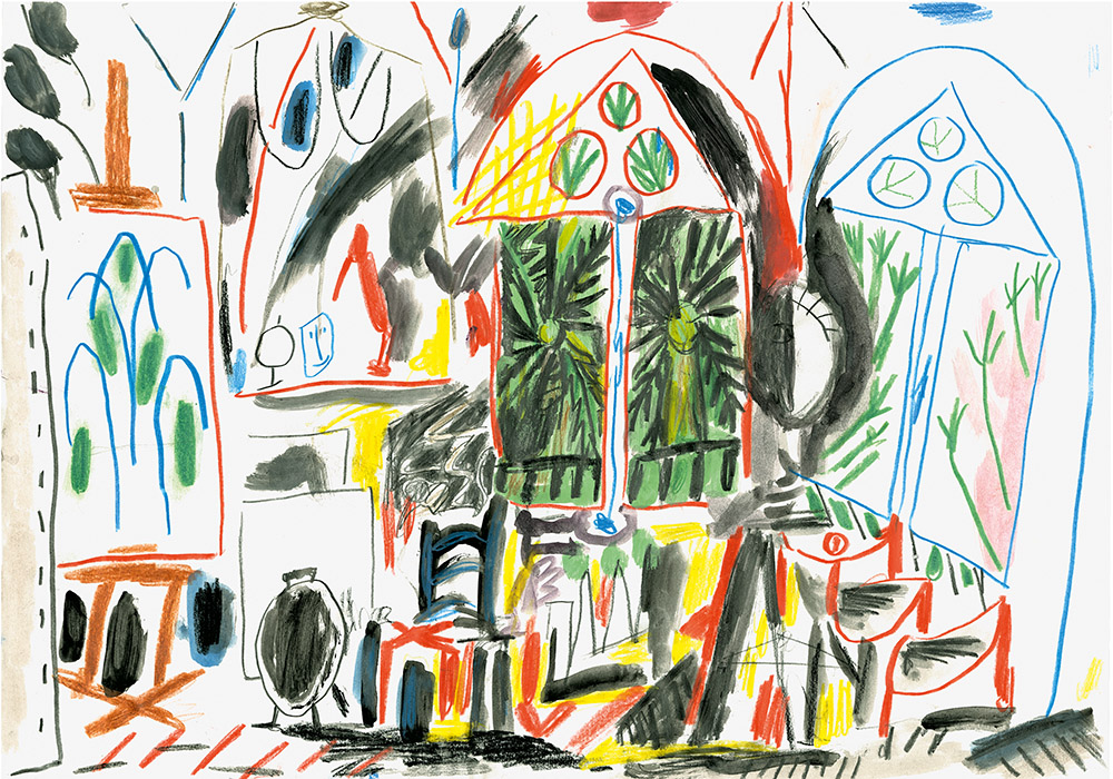 Marijn van Kreij, Drawing from the series “Untitled (Picasso, Le Carnet de La Californie, 1955)”, 2018, Courtesy andriesse eyck galerie-Amsterdam
