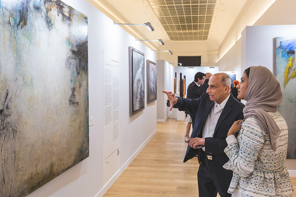 Balqees Fakhro’s stand at the exhibition