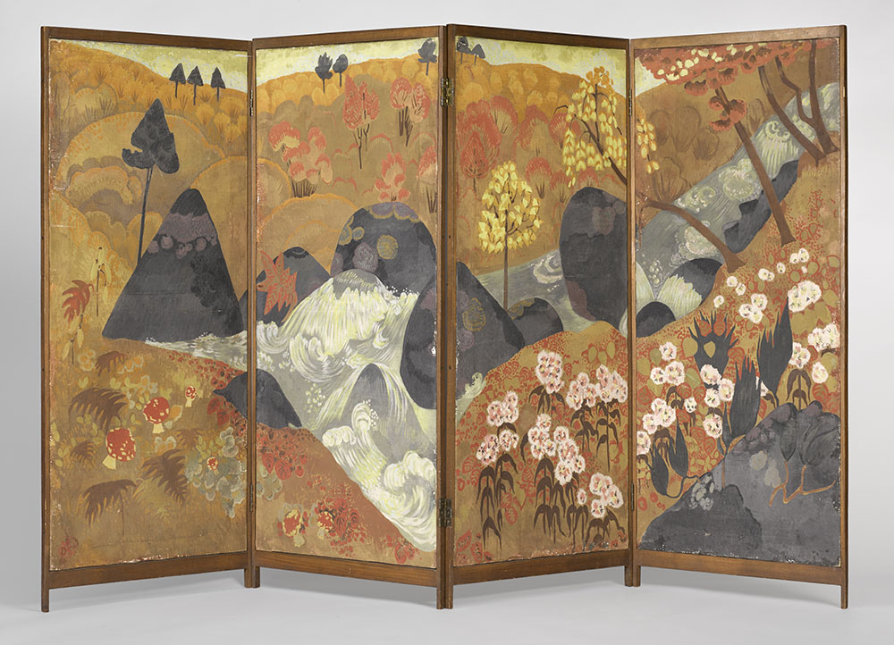 Marguerite Sérusier, Rolling Landscape, 1900, Four-leaved screen, Oil on canvas, wood frame, Paris, Musée d’Orsay, © Musée d’Orsay, Dist. RMN-Grand Palais / Patrice Schmidt