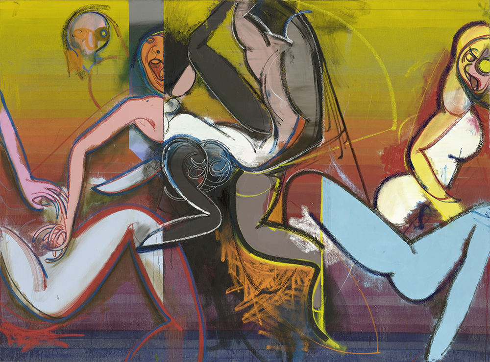 Daniel Richter, Problems of the Unknown, 2018, Oil on canvas, 199,8 x 270 cm, © Daniel Richter, London 2018. Photo: Jochen Littkemann, Courtesy Galerie Thaddaeus Ropac London/Paris/Salzburg