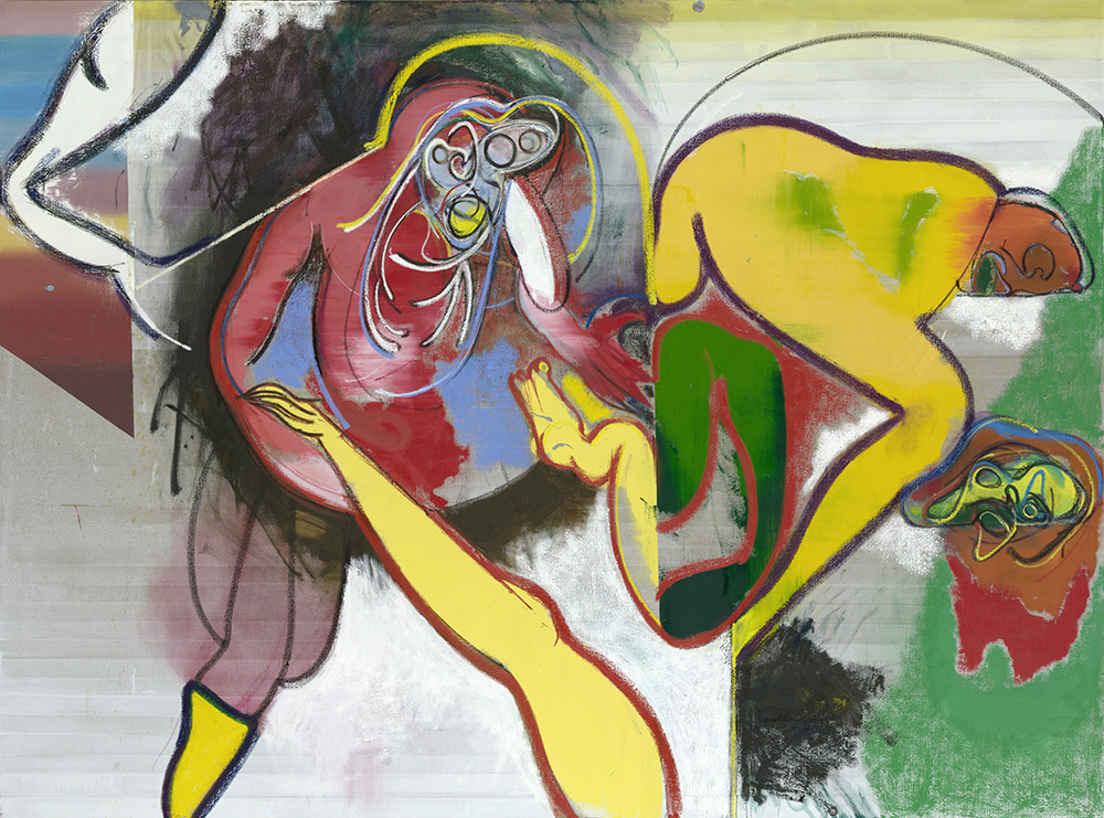 Daniel Richter, Sunday Afternoon, 2018, Oil on canvas, 200 x 270 cm, © Daniel Richter, London 2018. Photo: Jochen Littkemann, Courtesy Galerie Thaddaeus Ropac London/Paris/Salzburg