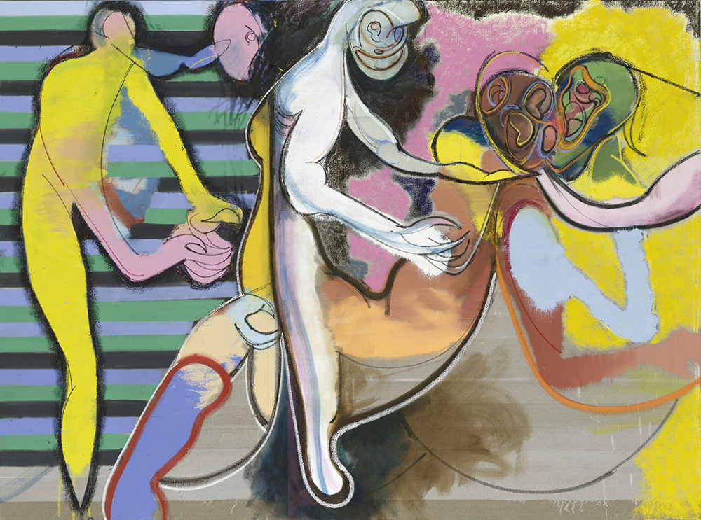 Daniel Richter, Casting, 2018, Oil on canvas, 200 x 270 cm (, © Daniel Richter, London 2018. Photo: Jochen Littkemann, Courtesy Galerie Thaddaeus Ropac London/Paris/Salzburg